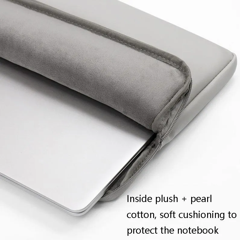 15 / 15.6 Inch Grey Pu Leather Laptop Bag