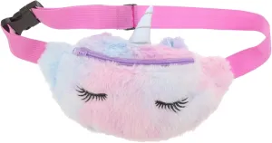 1Pc Cartoon Unicorn Plush Chest Bag for Versatile Crossbody Waist Bag for Snacks Items for Everyday Use Parties