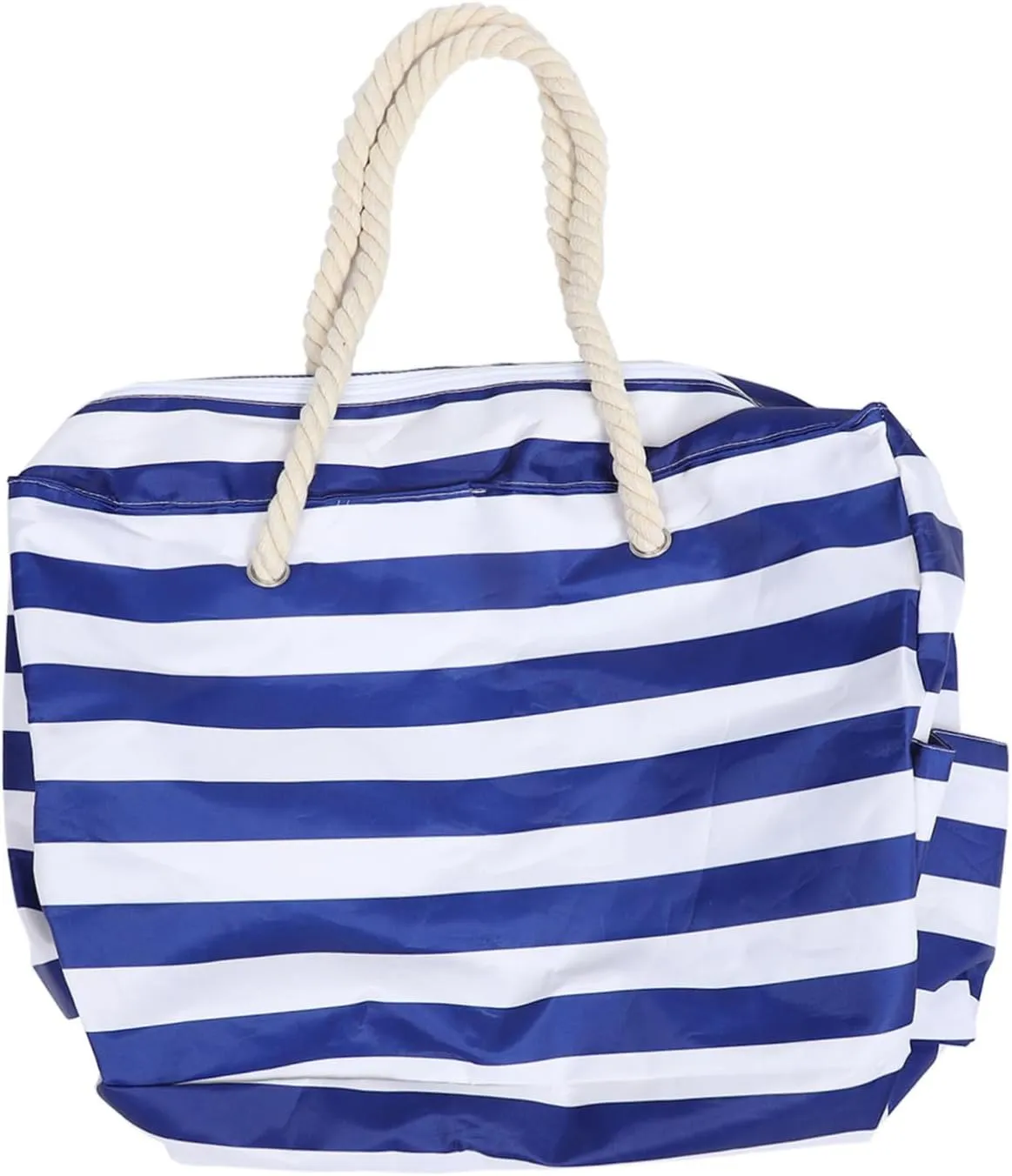 1Pc Extra Large Beach Bag Practical Canvas Tote Bag for Outdoor Use Stylish Blue Handbag for Summer Beach Trips and Family Vacations
