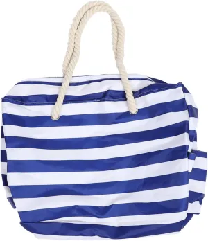1Pc Extra Large Beach Bag Practical Canvas Tote Bag for Outdoor Use Stylish Blue Handbag for Summer Beach Trips and Family Vacations
