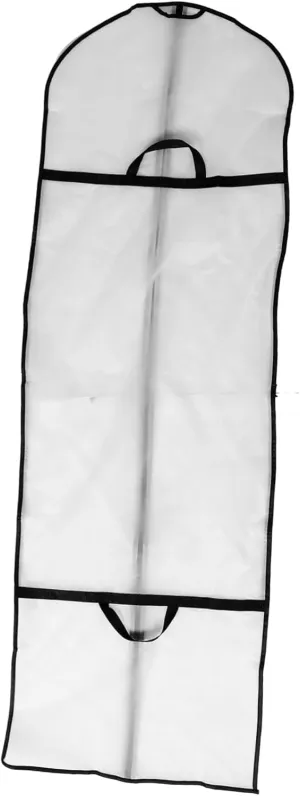 2pcs Dress Garment Bag Hanging Storage for Wedding Coats Gowns Suit Large Capacity White