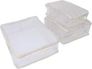 3PCS Packing Cubes for Travel Cloth, Foldable Lightweight Suitcase Organizer Bags Set, Portable Luggage Organizers, Travel Accessories for Suitcase Closet