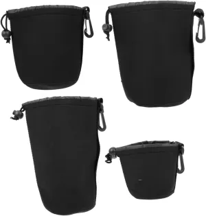 4pcs Camera Lens Pouch Portable Lens Holder for DSLR Mirrorless Cameras for Protection Storage Easy to Use Convenient Design