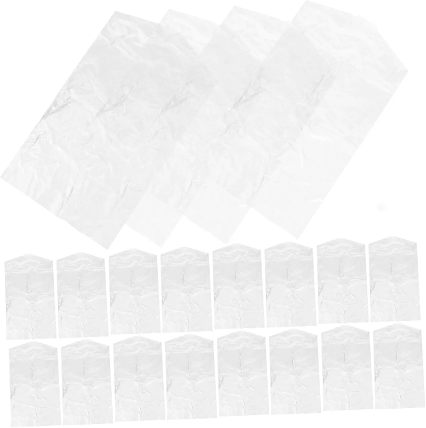 60pcs Dry Cleaning Garment Bags Hanging Storage Bags for Clothes Kids' Garment Pouch Clothing Protector Covers