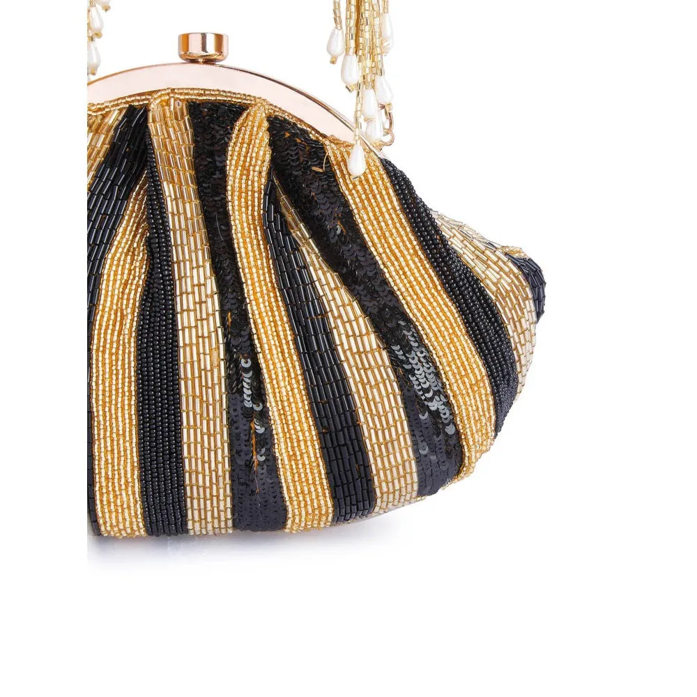 A Clutch Story Black Stripes Batuas and Potlis