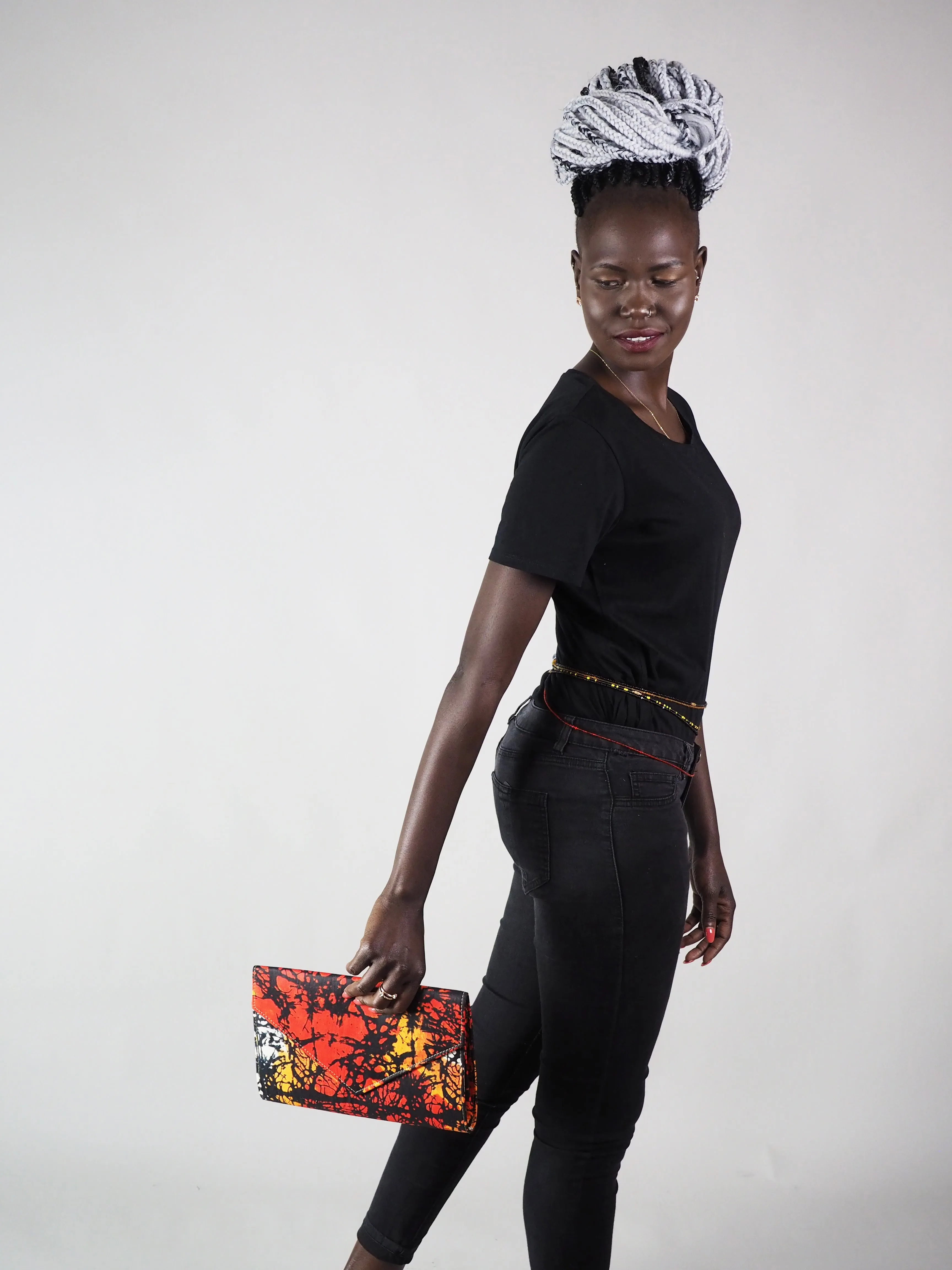 AMERY HANDMADE AFRICAN PRINT CLUTCH BAG