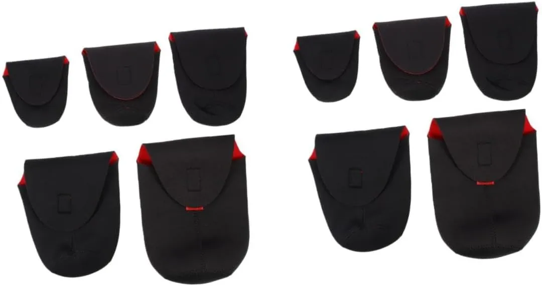 ARTIBETTER 2sets Waterproof Camera Lens Case Neoprene Pouch Compact Stylish Elastic Closure 5pcs*2