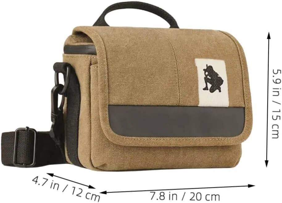 ARTIBETTER Outdoor Dslr Camera Bag Shoulder Strap Compact Camera Case Pouch Material Protection Scratches Kaki