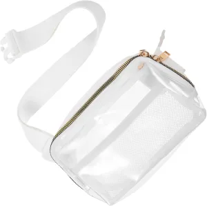Beaupretty Transparent Waist Bag for Women Adjustable Fashion Belt Bag for Workout Running Hiking Lightweight Versatile Design for Easy Visibility of Your Belongings