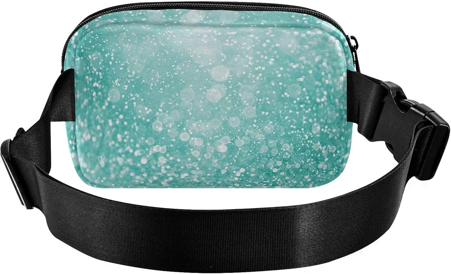 Belt Bags Teal Turquoise Glitter Sparkle Unisex Mini Belt Bag with Adjustable Strap Water Proof Belt Bag