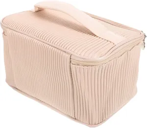 BESPORTBLE Travel Makeup Bag Organizer Women's Toiletry Bag Hanging Feature Compact Pu Leather for Daily Use