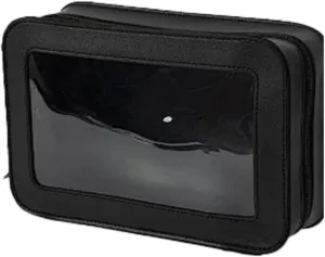 BILIKEYU Clear Makeup Bags Toiletry Bag With Zipper Makeup Organizer Travel Cosmetic Bags For Women Men Stuff Organizer (Black, One Size)