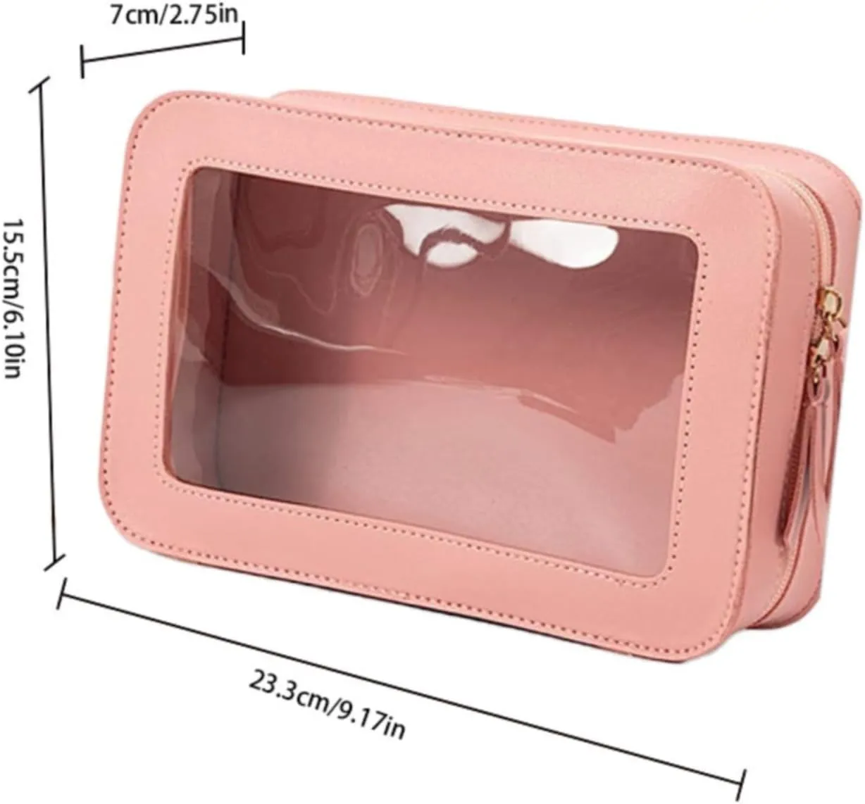 BILIKEYU Clear Makeup Bags Toiletry Bag With Zipper Makeup Organizer Travel Cosmetic Bags For Women Men Stuff Organizer (White, One Size)