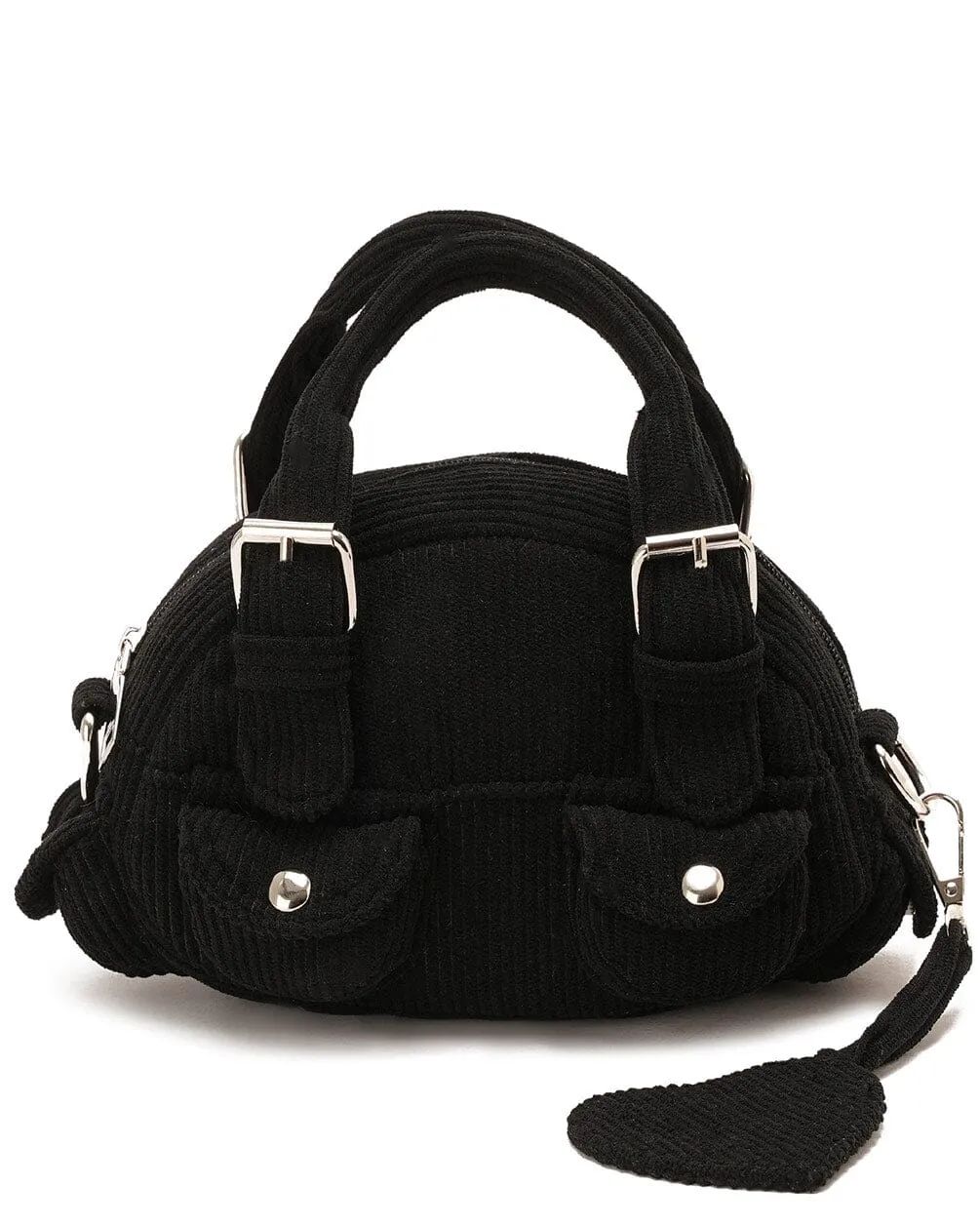 Black Mini Corduroy Bag