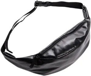 Black Shine Bling Leather Waist Fanny Pack Bag Pouch Casual Bum Purse (Bling Black, One_Size)