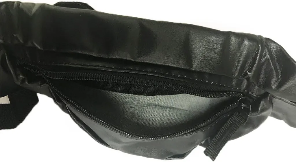 Black Shine Bling Leather Waist Fanny Pack Bag Pouch Casual Bum Purse (Bling Black, One_Size)