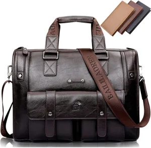 Briefcases Messenger Bags Laptop Bag Men Leather Black Briefcase Business Handbag Messenger Bags Male Vintage Shoulder Bag Men Large Laptop Travel Bags