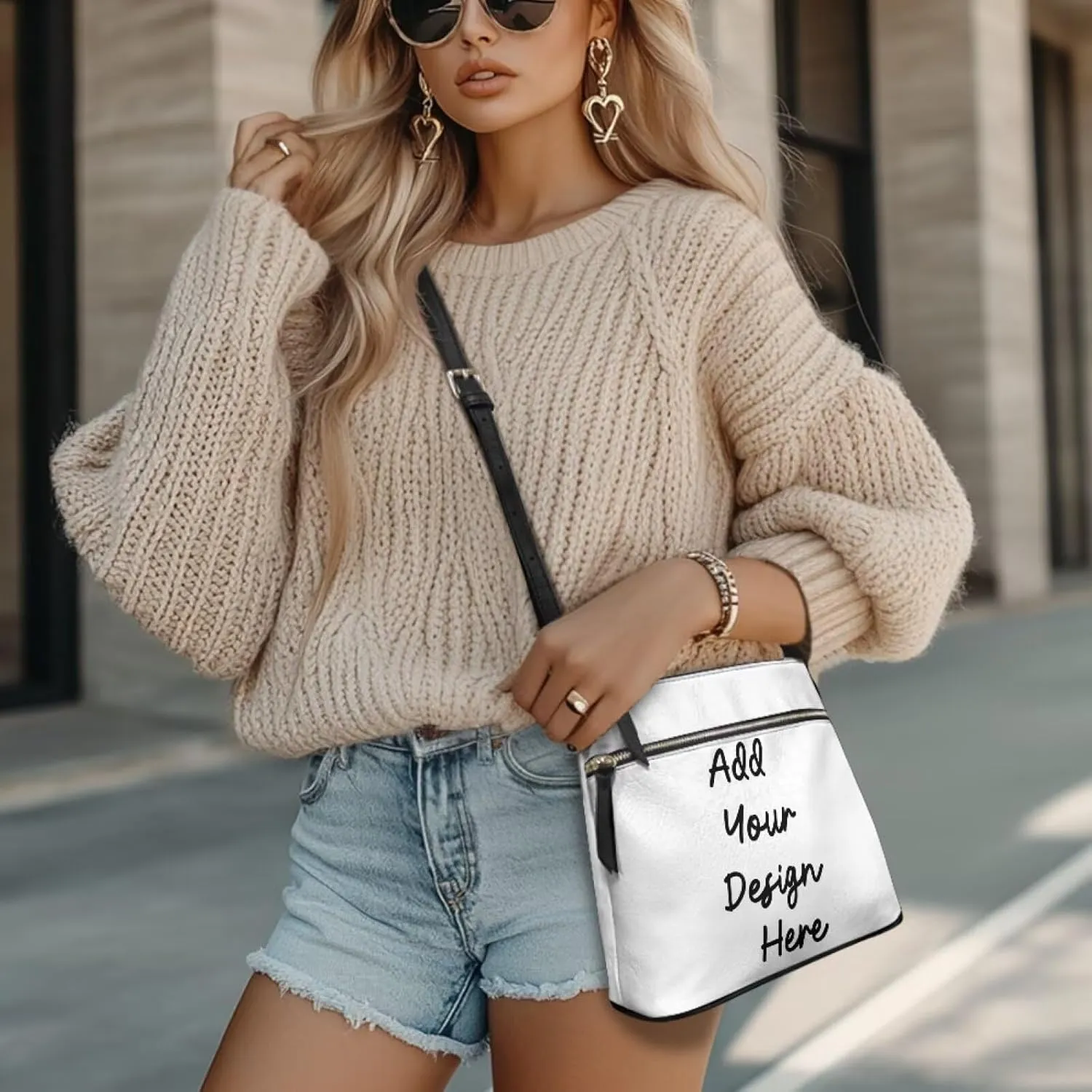 Bucket Bags for Women Trendy Large Capacity with Zipper Womens Crossbody Bags Ladies Satchel Shoulder Handbags
