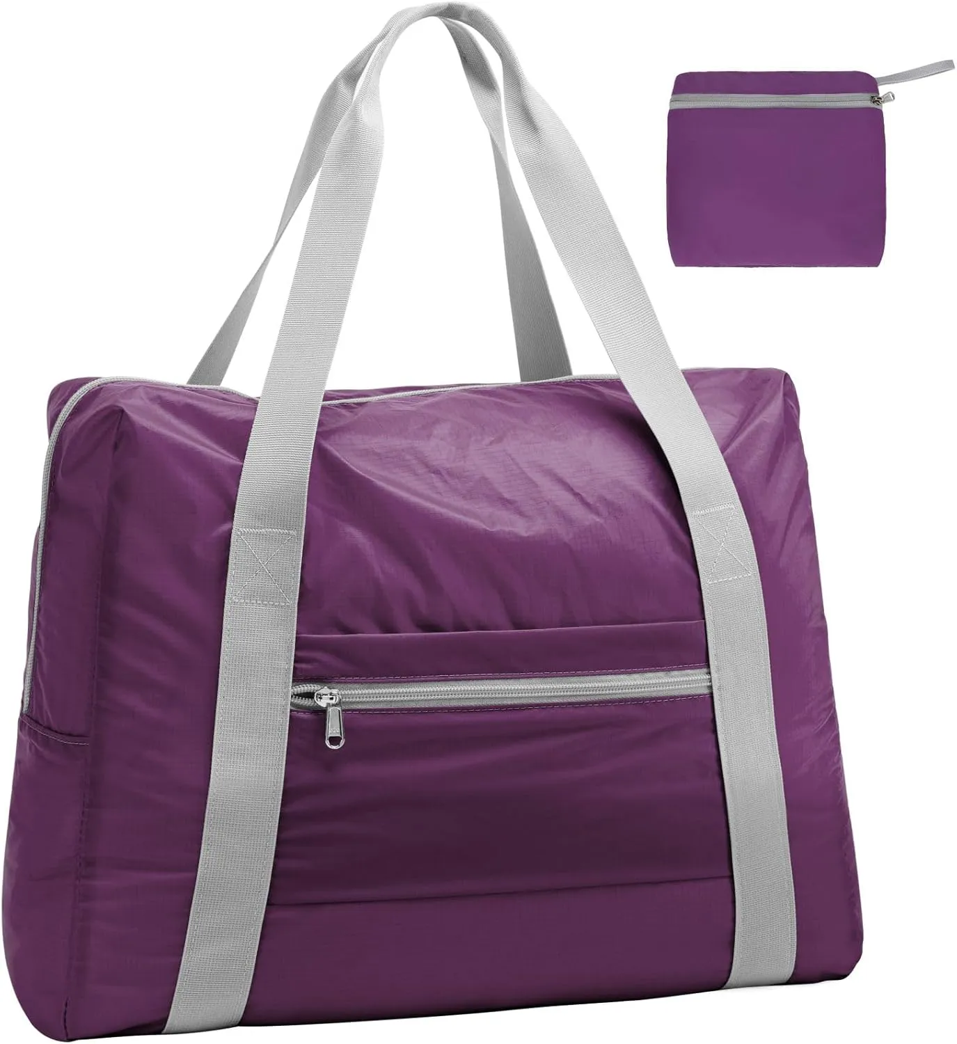 Cambond Spirit Airlines Personal Item Bag 18x14x8-30L Carry on Personal Item Travel Bags for Short Trip, Lightweight Compact Underseat Foldable Travel Duffel Bags, Purple