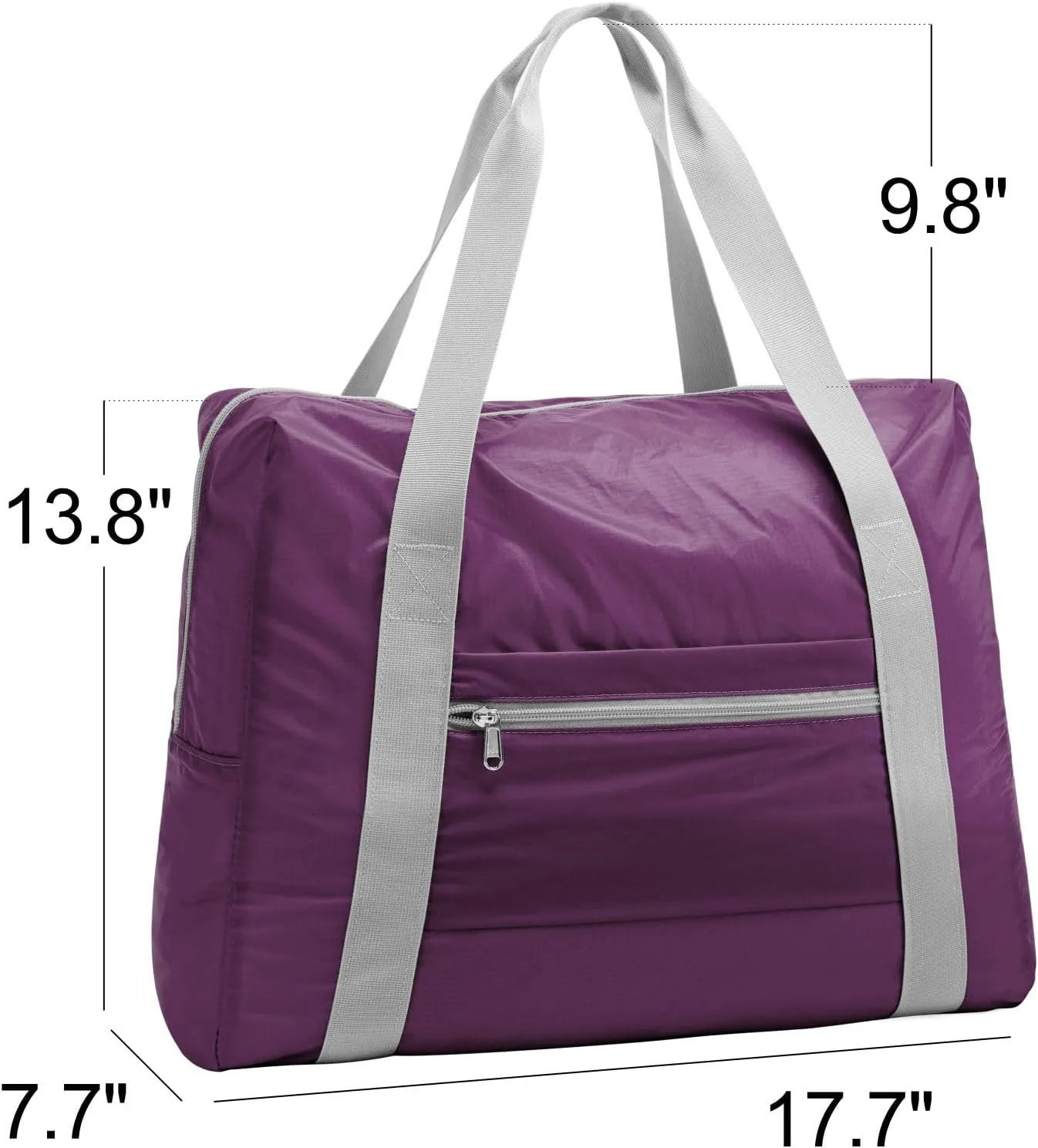 Cambond Spirit Airlines Personal Item Bag 18x14x8-30L Carry on Personal Item Travel Bags for Short Trip, Lightweight Compact Underseat Foldable Travel Duffel Bags, Purple