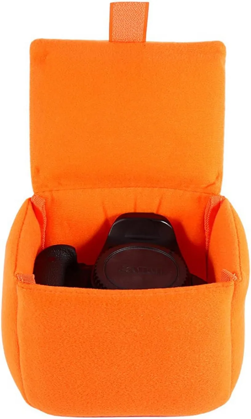 Camera Backpack DSLR Camera Case Camera Bag with Compartments Professional Camera Bag Camera Sling Bag Camera Shoulder Bag for Photographing (Orange)