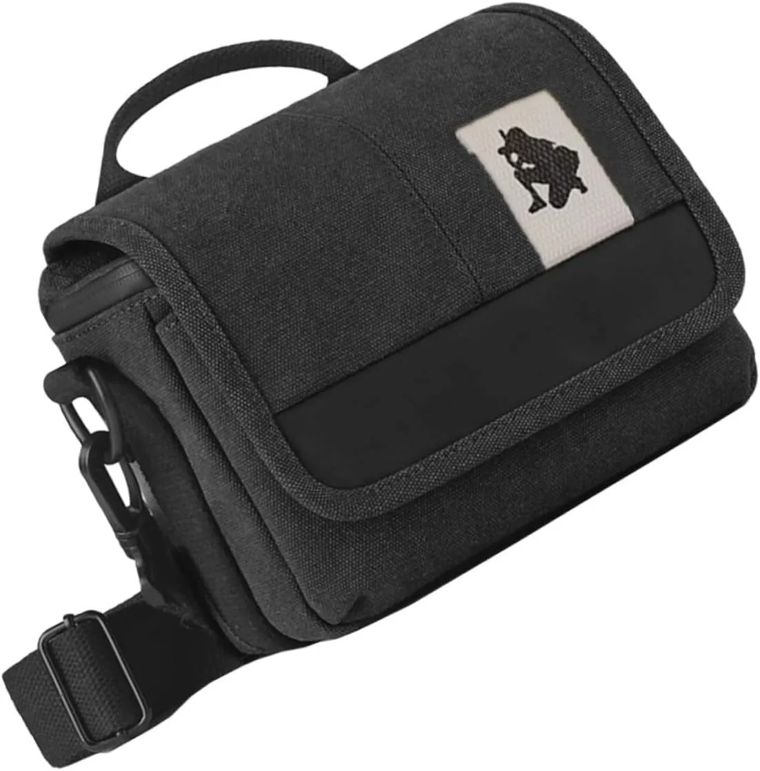 Camera Crossbody Bag for Dslr Compact Camera Insert and Storage Pouch Outdoor Case Black