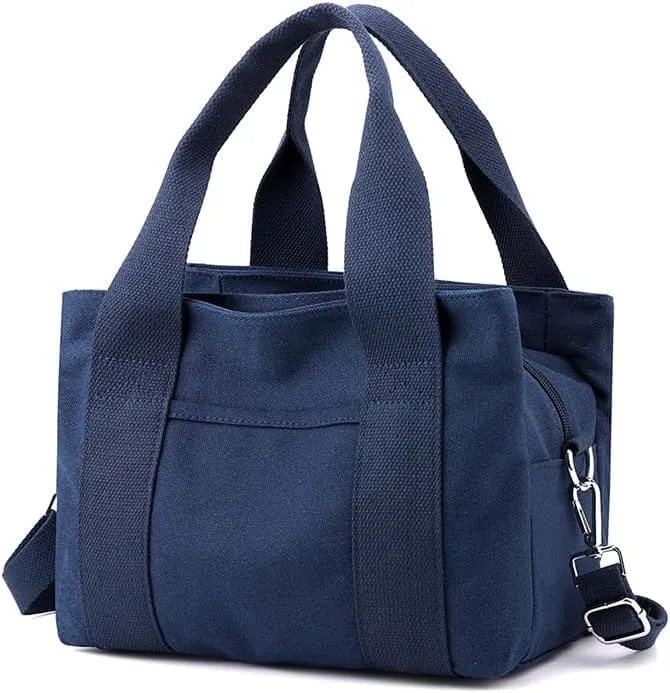 Canvas Tote Bags for Women Shoulder Hobo Bags Handbags Purse Big Satchel Purses Multi-pockets Casual Work Bags 2023