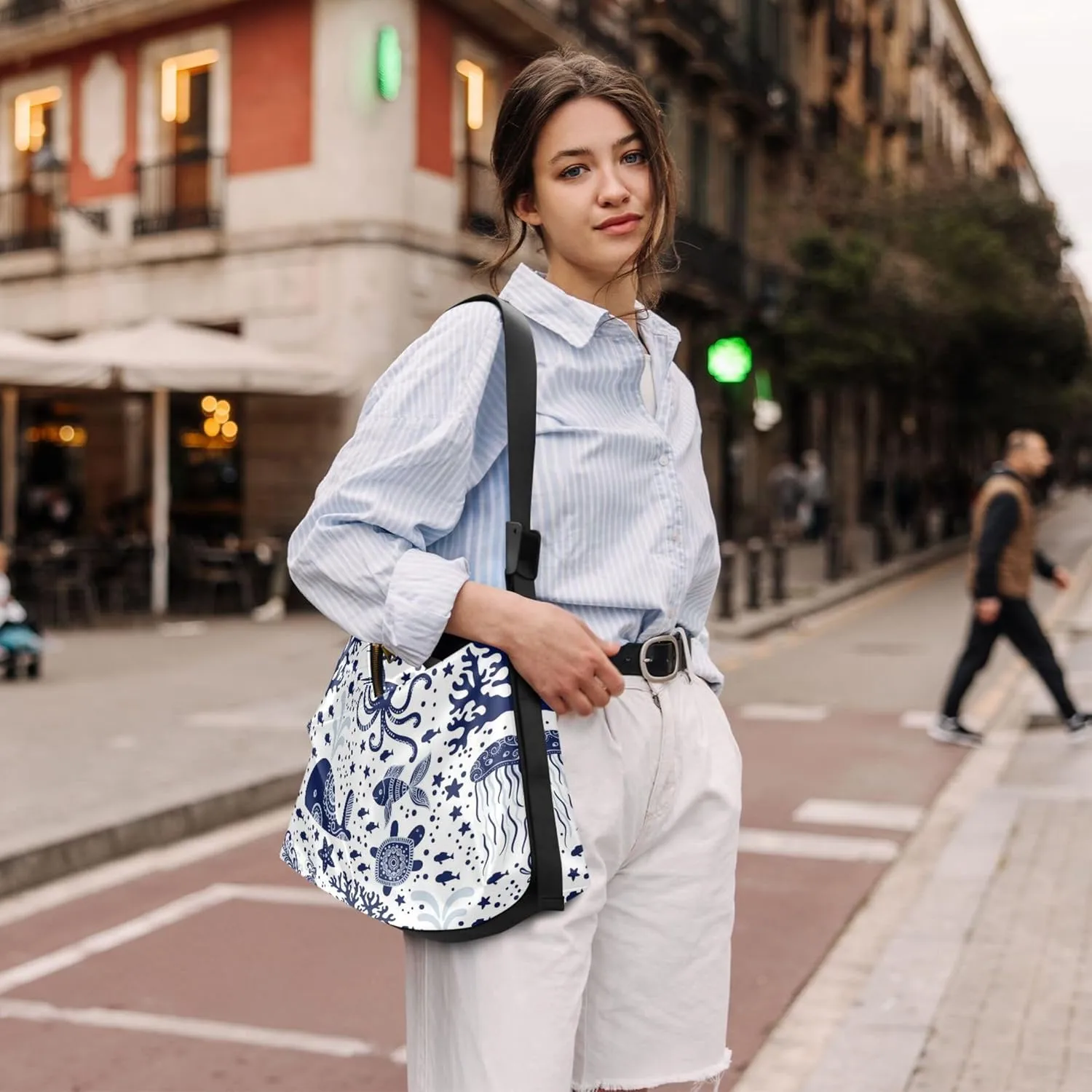 Christmas Dog Hobo Leather Bags for Women Large Crossbody Bags Trendy Animal Print Simple Shoulder Bag