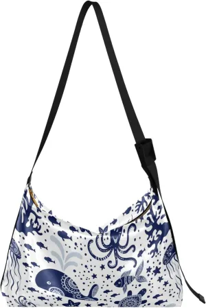 Christmas Dog Hobo Leather Bags for Women Large Crossbody Bags Trendy Animal Print Simple Shoulder Bag