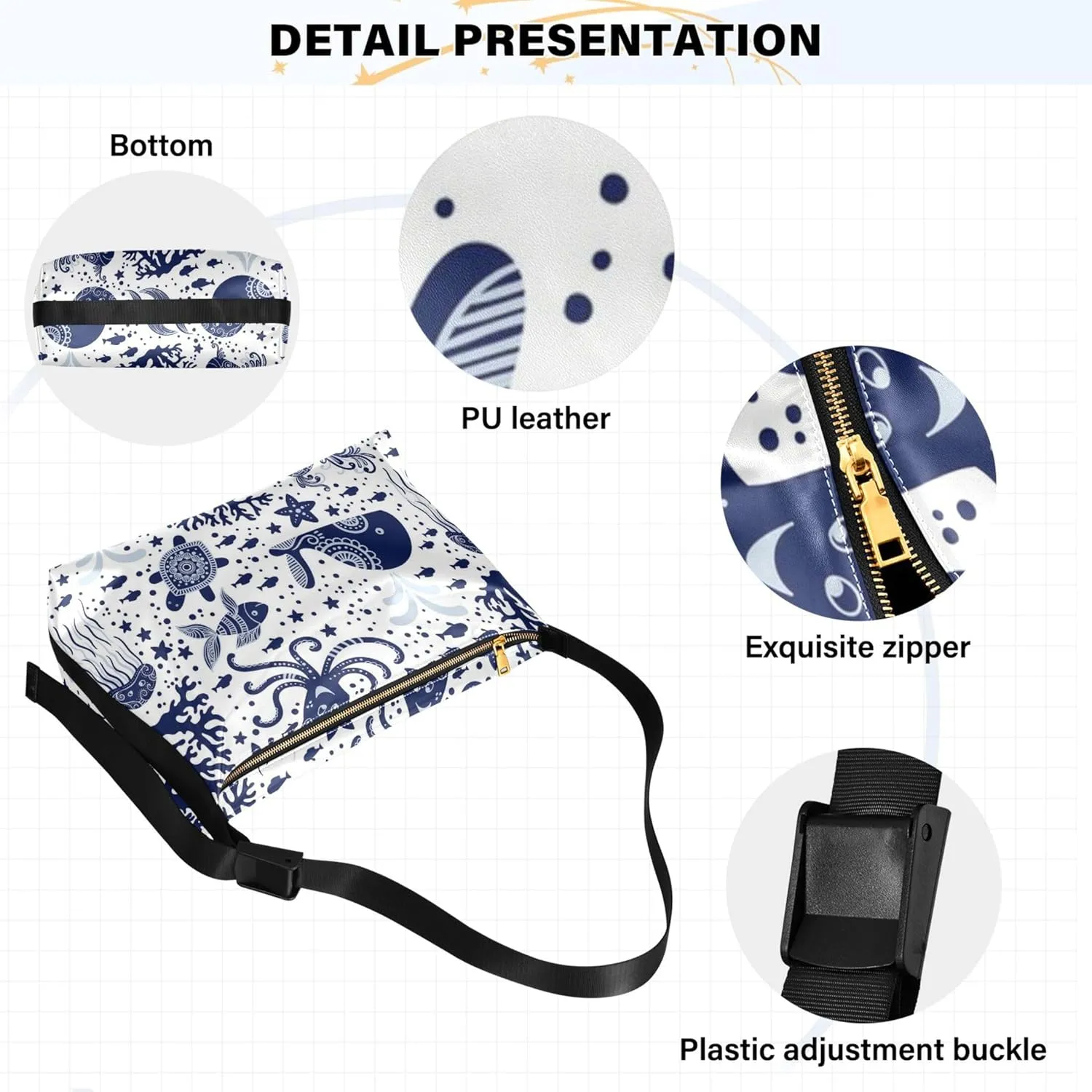 Christmas Dog Hobo Leather Bags for Women Large Crossbody Bags Trendy Animal Print Simple Shoulder Bag