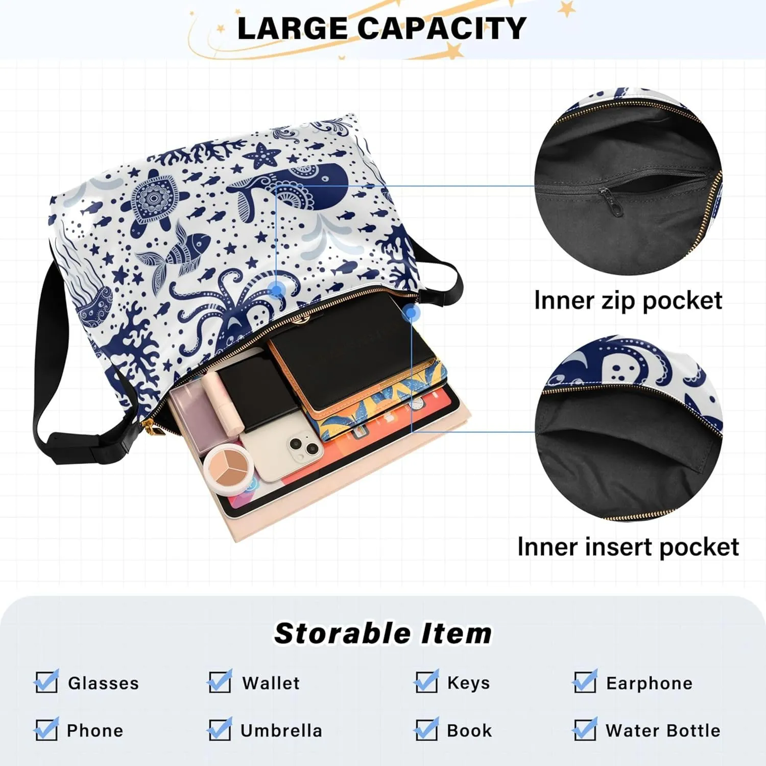 Christmas Dog Hobo Leather Bags for Women Large Crossbody Bags Trendy Animal Print Simple Shoulder Bag