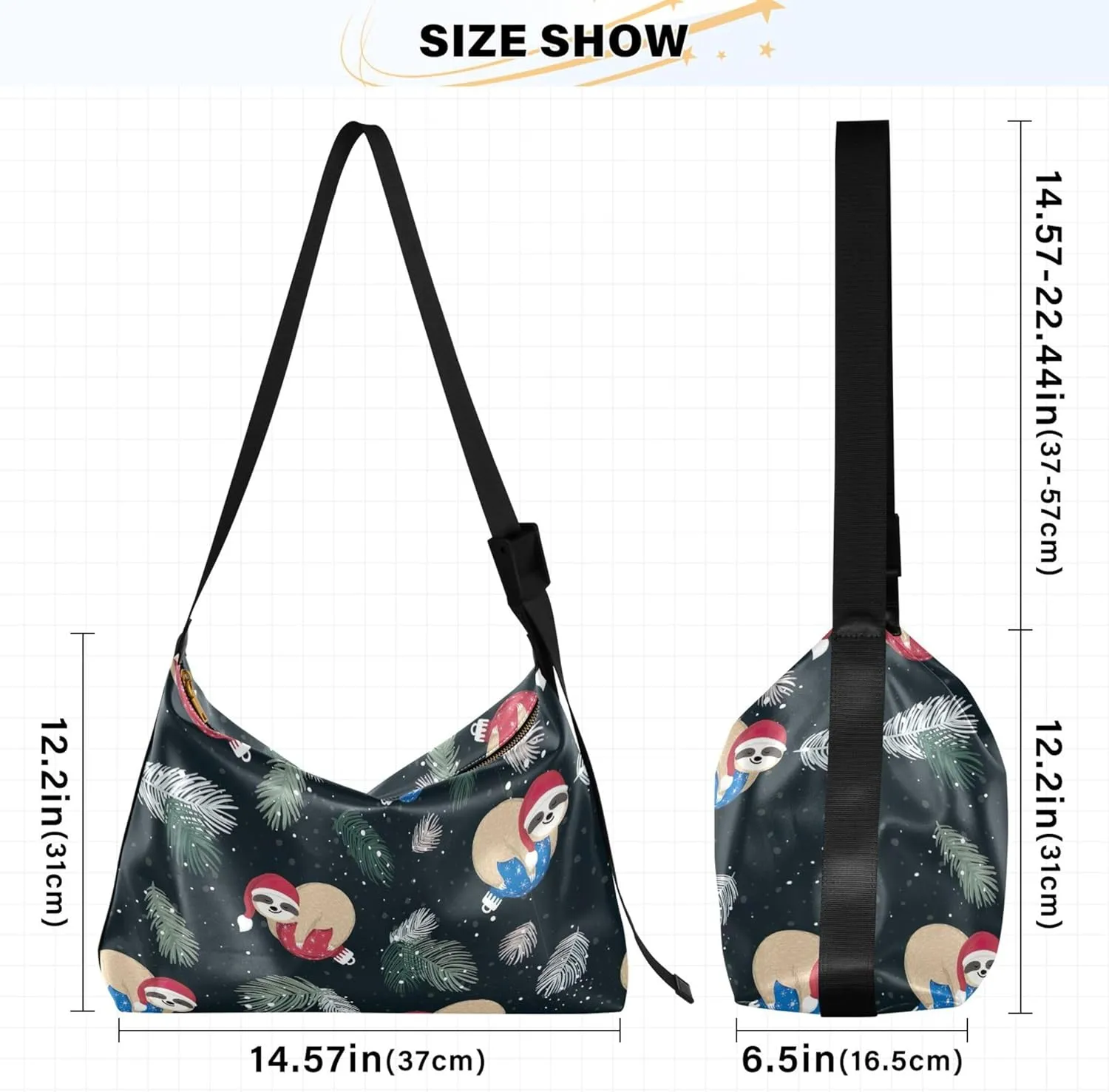 Christmas Dog Hobo Leather Bags for Women Large Crossbody Bags Trendy Animal Print Simple Shoulder Bag