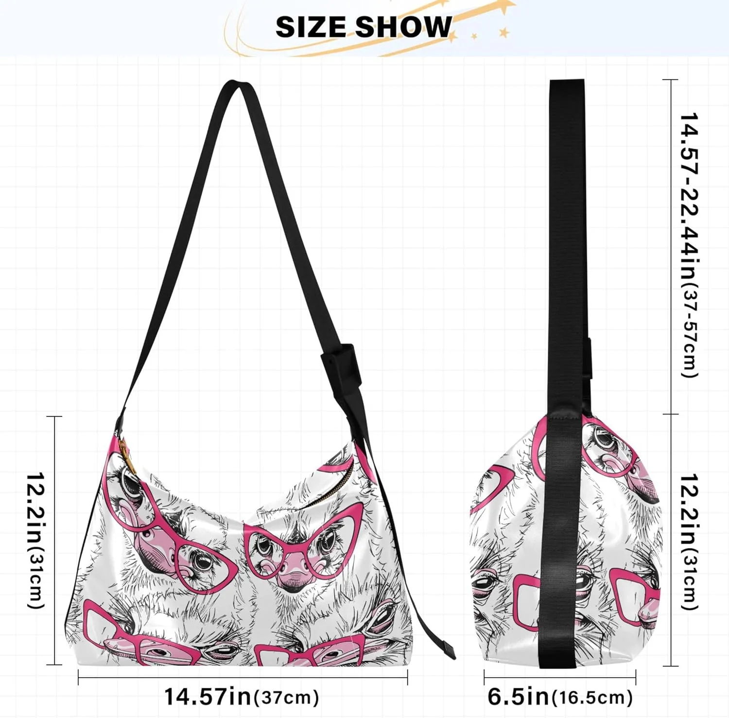Christmas Dog Hobo Leather Bags for Women Large Crossbody Bags Trendy Animal Print Simple Shoulder Bag