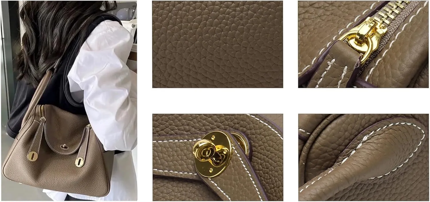 Classic Retro All-match Cowhide leather shoulder, Handbag - Exquisite fashionable versatile hand held doctor bags