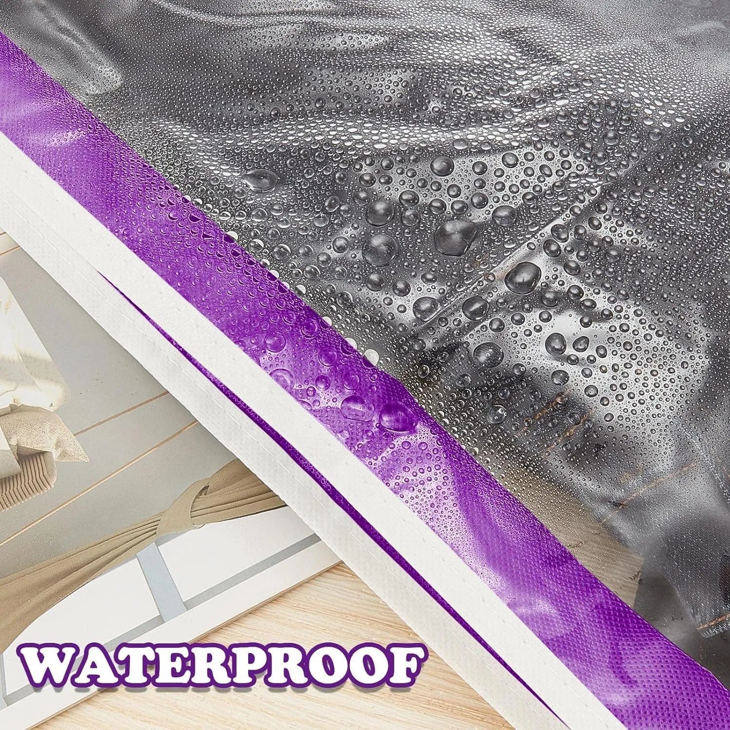Clothes Cover 3 Pack Clear Dance Garment Bag Suit Bags with Zipper Pockets for Hanging Clothes Suit Bags (Color : Purple, Size : 90 * 60 * 8cm)