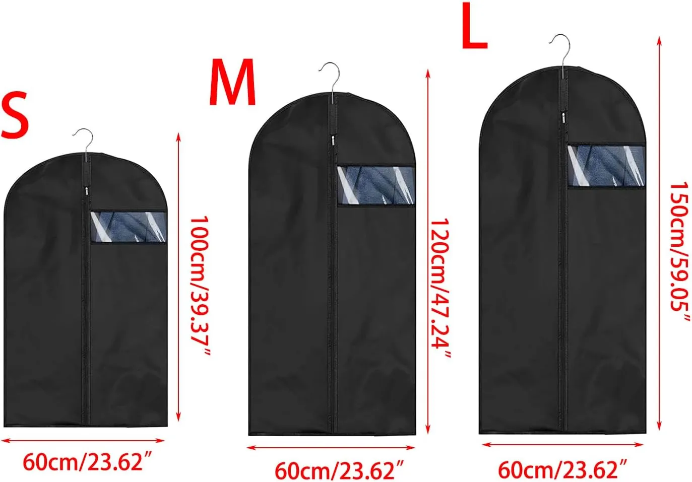 Clothes Hanging Garment Bags Clothing Suit Coat Travel Storage Bag Wardrobe