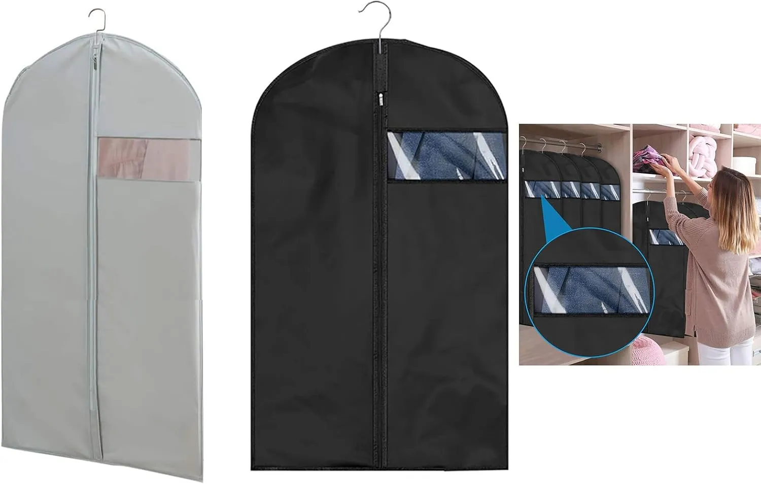 Clothes Hanging Garment Bags Clothing Suit Coat Travel Storage Bag Wardrobe