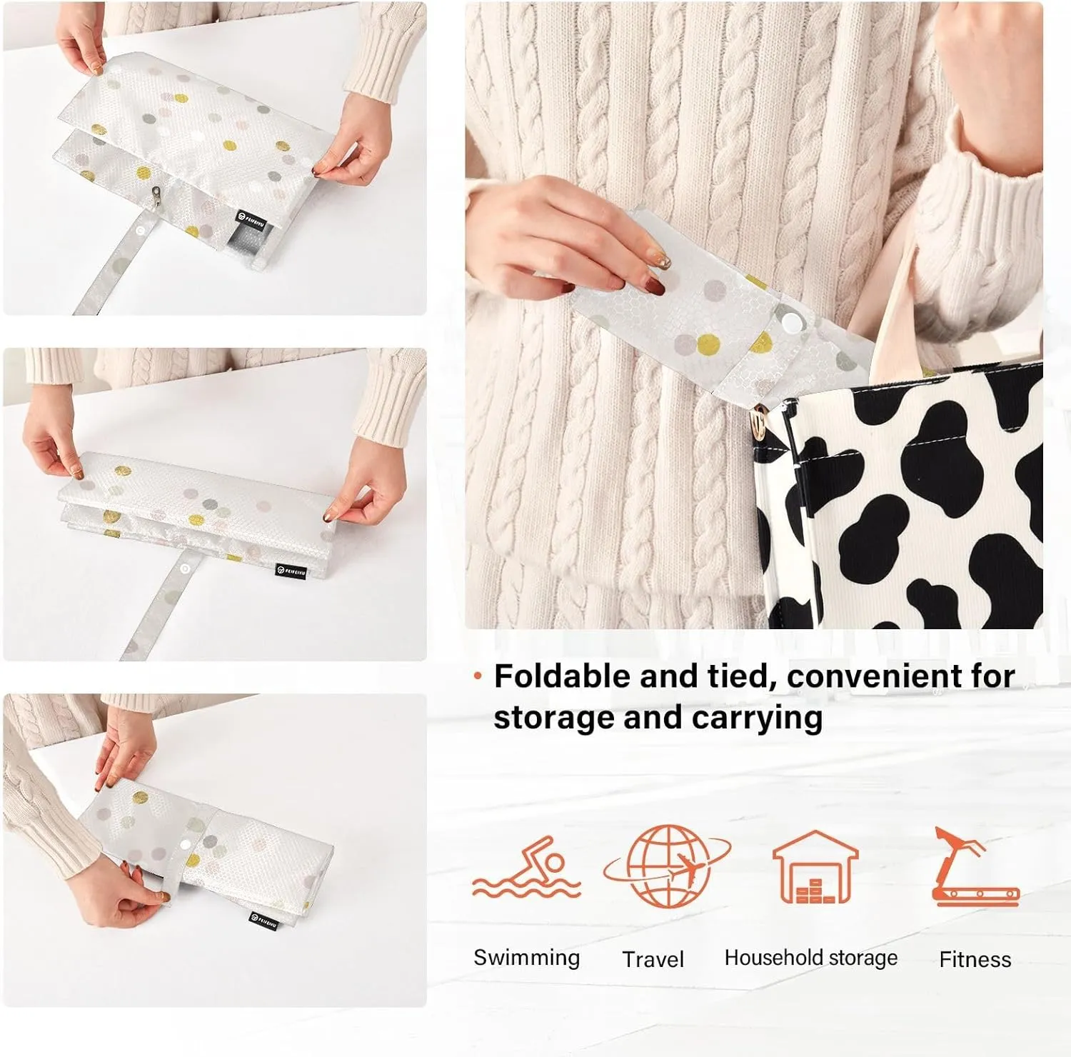 Confetti Gold Foil 3 Set Travel Packing Cubes For Suitcases, Foldable, Garment Bag Closet Storage, Luggage Space Saver, Organizadores De Maletas Para