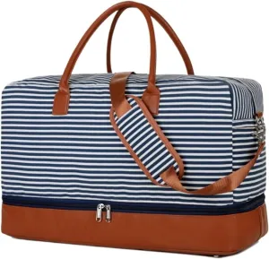 Convertible Suit Travel Bag Weekender Bags Large Travel Duffle Overnight Bag With Wet Shoes Compartment Oxford Fabric hanging garment duffel bag (Color : B, Size : 56cm*34cm*24cm)