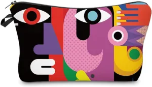 Cosmetic Pouch for Women, Waterproof Makeup Bags Roomy Toiletry Pouch Portable Washing Bag Adorable Travel Accessories Gifts (Art)
