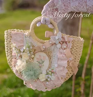 Cottagecore Embroidery Embellished Cross-body bag hand bag