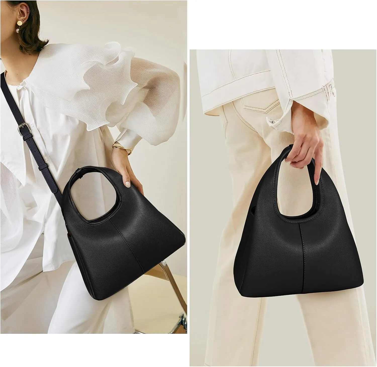 Crossbody Bag Top Handle Handbag for Women Trendy Purse Satchel Bags Pebble Leather Shoulder Bag Hobo Tote Handbag