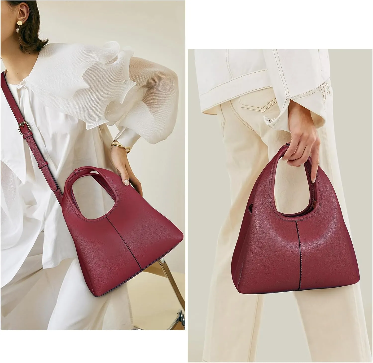 Crossbody Bag Top Handle Handbag for Women Trendy Purse Satchel Bags Pebble Leather Shoulder Bag Hobo Tote Handbag