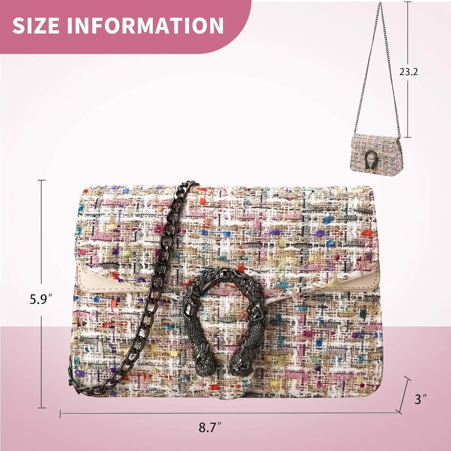 Crossbody Bags for Women Trendy - Small Cross Body Purse Shoulder Bag Handbags Evening Clutch