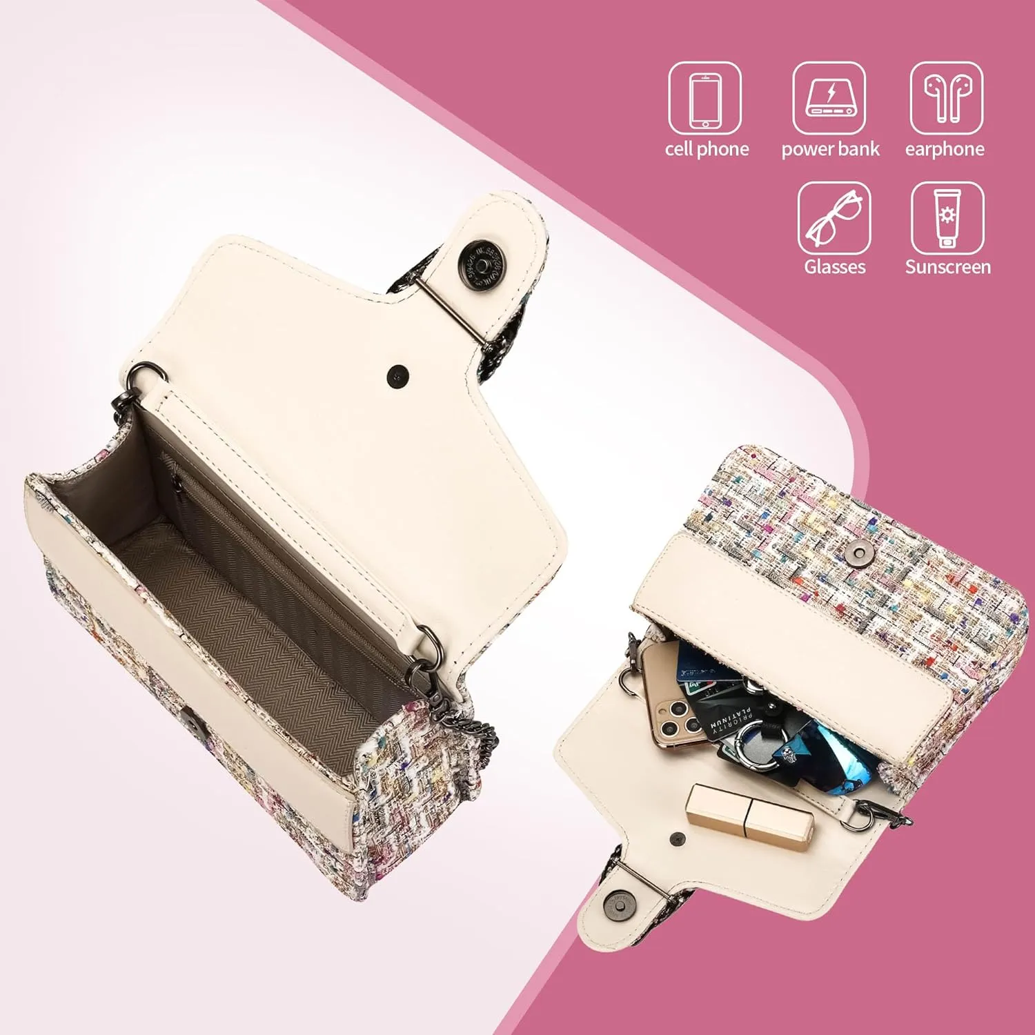 Crossbody Bags for Women Trendy - Small Cross Body Purse Shoulder Bag Handbags Evening Clutch