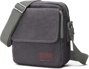 Crossbody Vintage Canvas Classic Shoulder Field Satchel Handbag for Casual Everyday Small Messenger for Men
