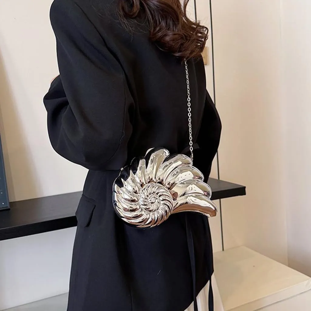 Cute Shell Evening Bag Versatile Wing Crossbody Purse Daily Life Bar Party Clutch Bag Handbag for Women