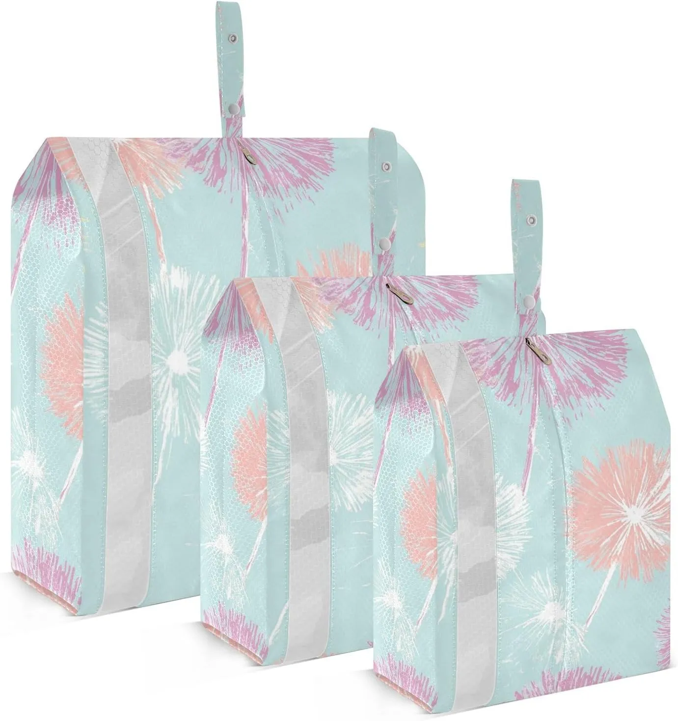 Dandelion Colorful 3 Set Travel Packing Cubes For Suitcases Foldable Bags For Clothes Travel Pack Travel Bags Bags Organizer