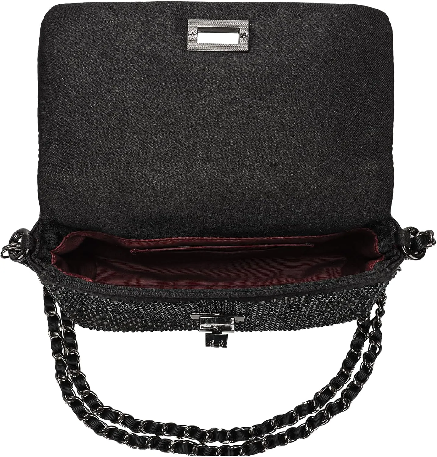 Dexmay Classic Flap Crystal Bag Small Evening Clutch Handbag Party Rhinestone Purse