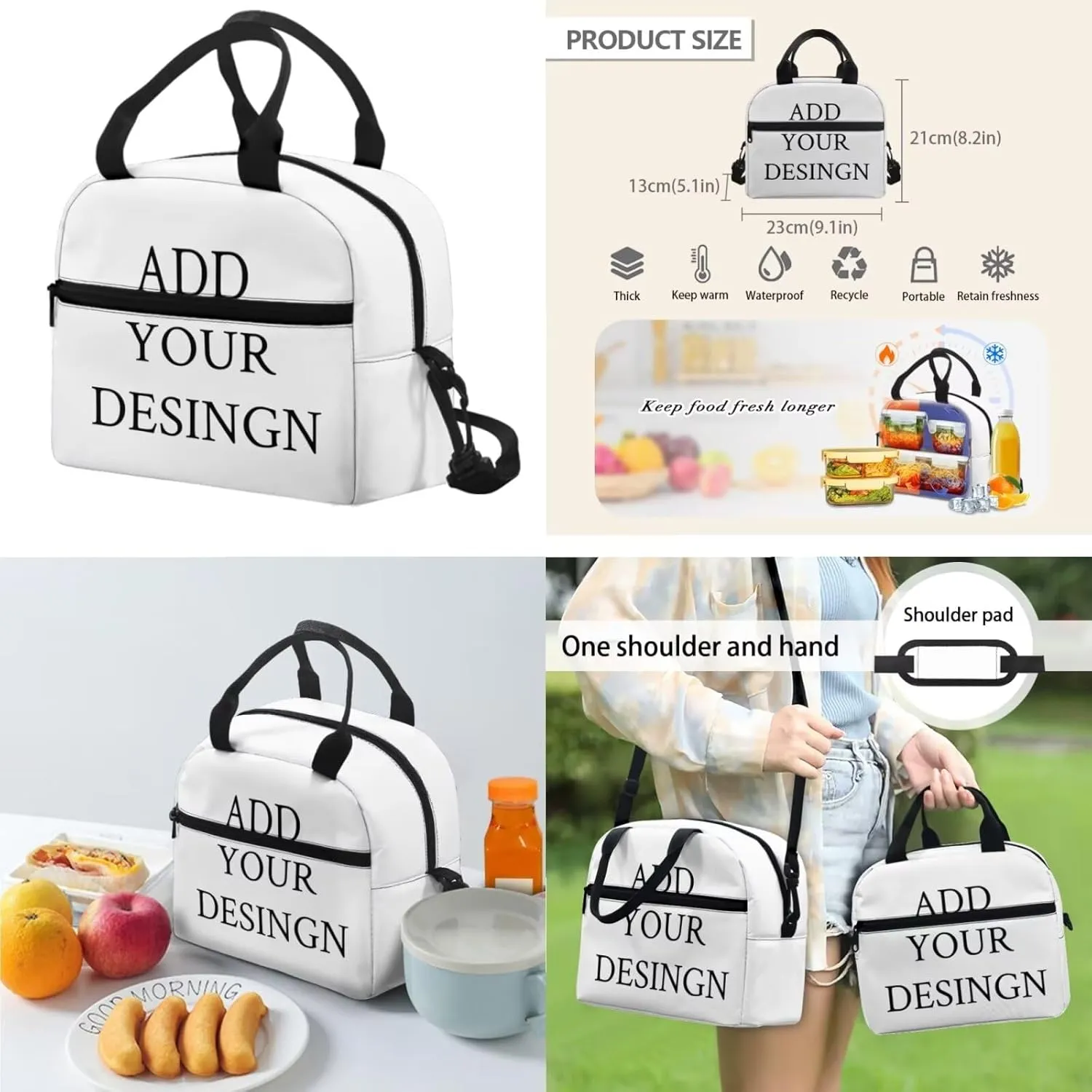 Dolyues Custom Backpack for Boys with Lunch Box Personality 17-inch School Bag Set, Ideal Backpack for Kids Ages 10-12, Practical Kids Bookbag
